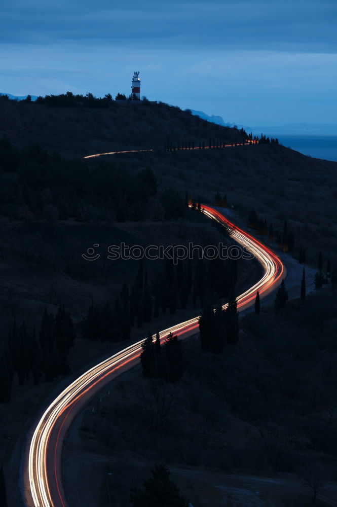 Similar – Image, Stock Photo Street at sunset