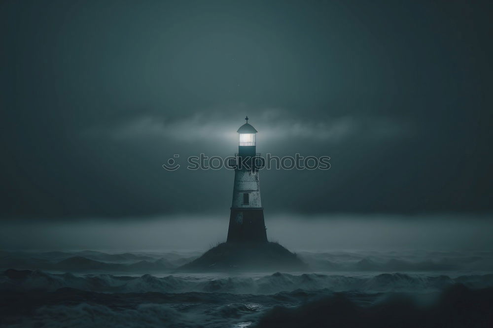 Image, Stock Photo Lighthouse on rocky coastline