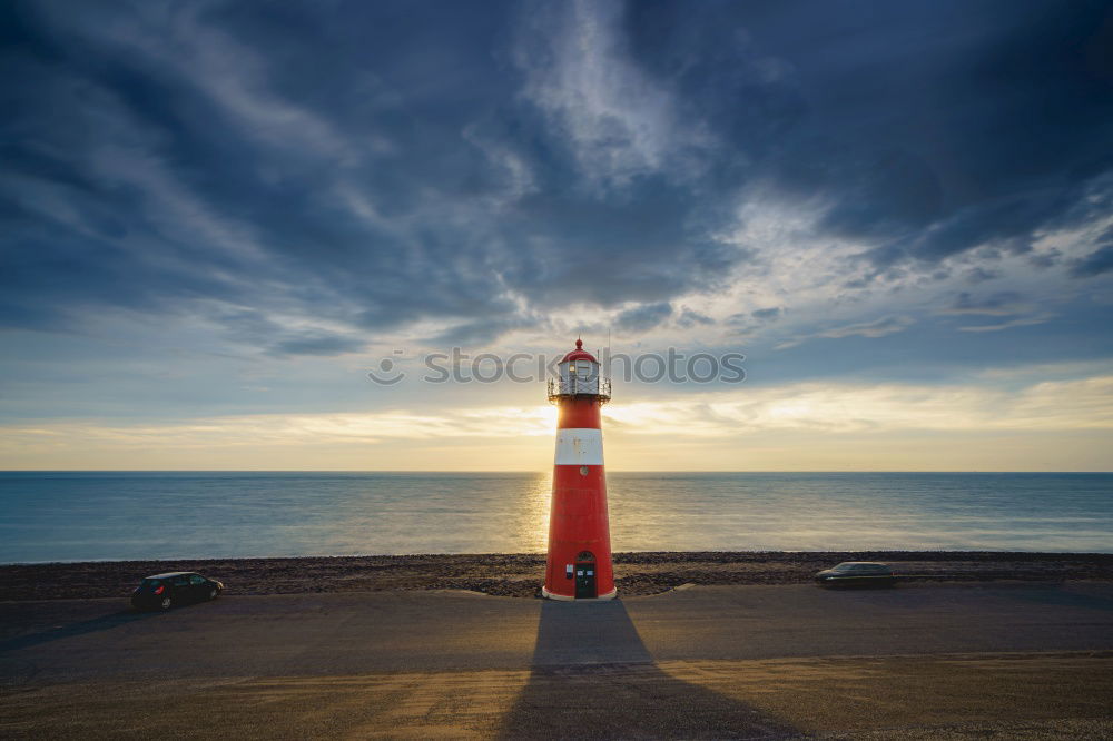 Image, Stock Photo Lighthouse at the Baltic Sea (Warnemünde)