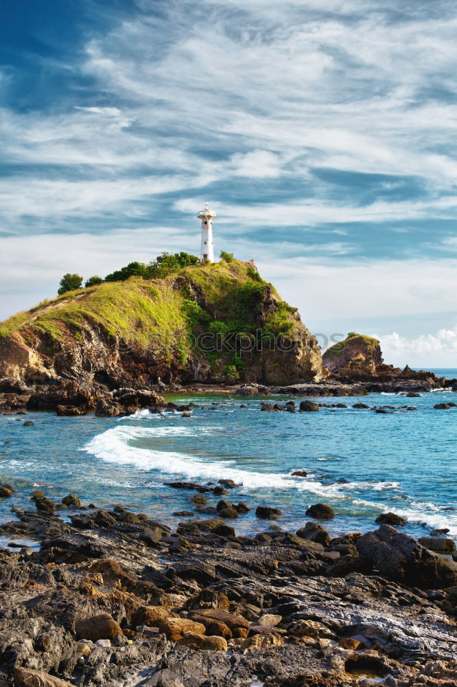 Similar – Image, Stock Photo An island with a lighthouse