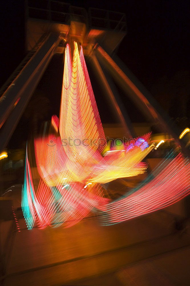 Similar – funfair Night Light Speed