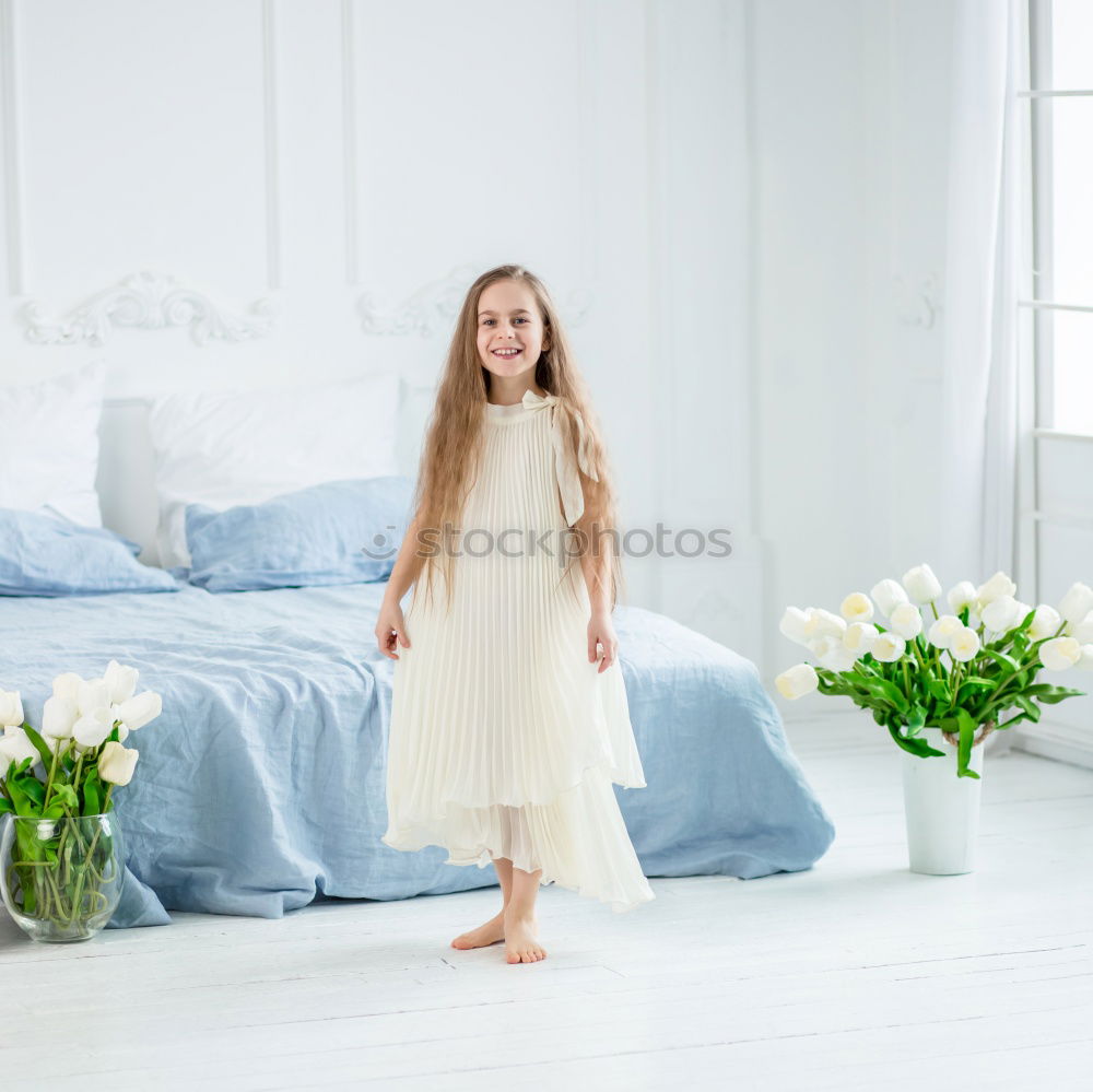 Similar – beautiful kid girl jumping on bed