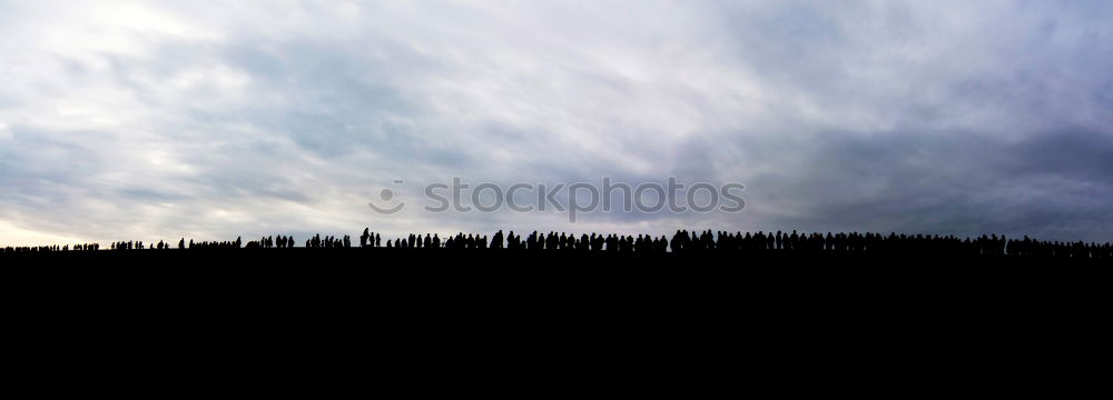 Similar – Wiese grün weiß Horizont