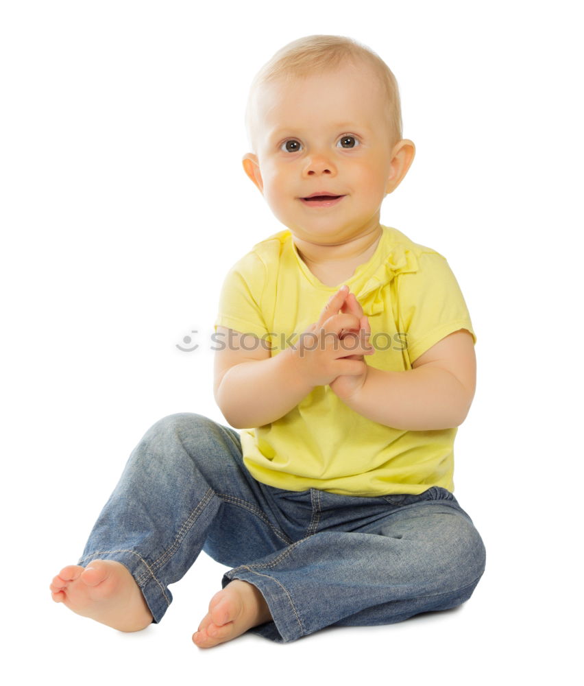 Similar – Image, Stock Photo Happy and playful little girl