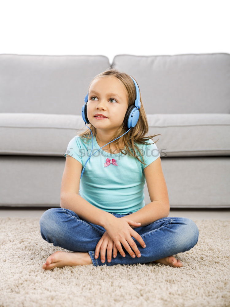 Similar – cute little child girl with mirror and cos