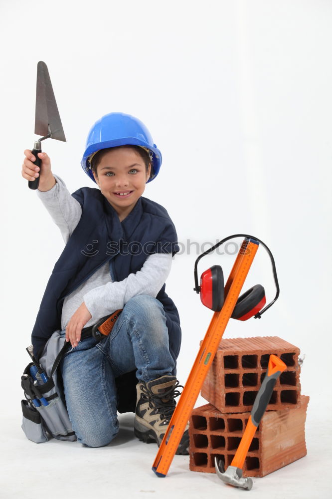 Similar – Image, Stock Photo Little boy, His breaking piggy bank