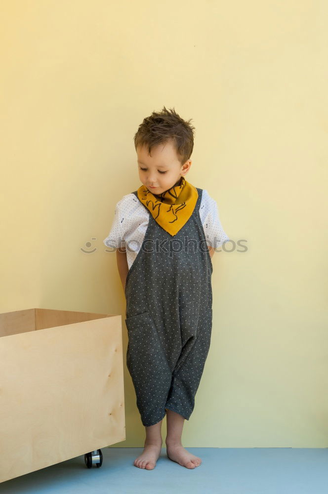 Similar – Image, Stock Photo Little boy sitting on the bed and smile