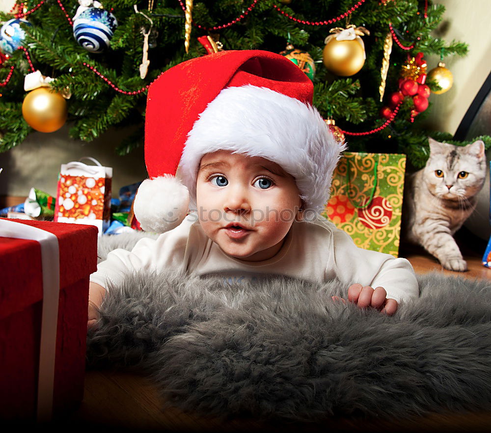 Similar – Foto Bild Junges Mädchen schmückt Weihnachtsbaum, hält große Weihnachtskugel. Junges blondes Mädchen in blauem Jeansrock, rosa Bluse und Strumpfhose. Mädchen hat eine lustige Rentiermaske auf dem Gesicht. Junges Mädchen feiert Weihnachten zu Hause