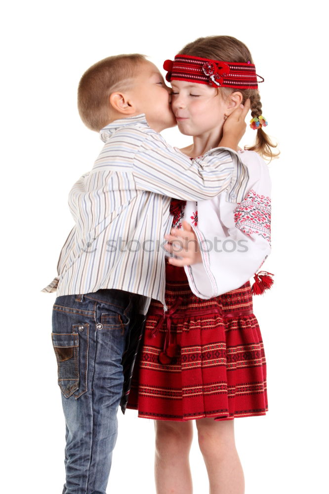 Similar – Cute kids kissing each other