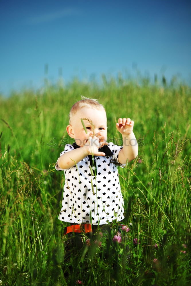 Similar – Image, Stock Photo look here Toddler Child