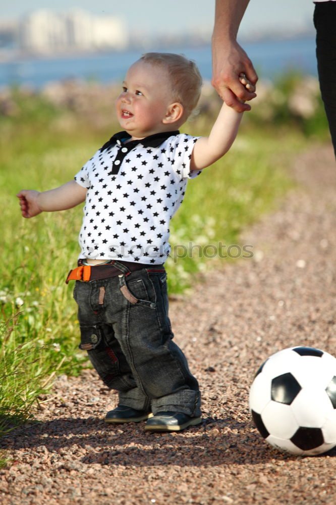 Similar – Image, Stock Photo Pampers-Liga / Direction training