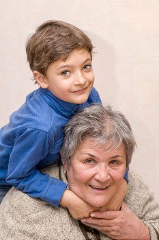 Similar – happy grandmother with grandson