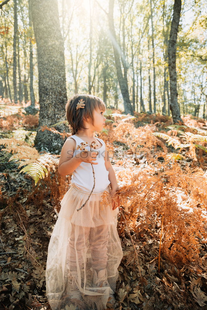 Similar – Image, Stock Photo Little girl with flower basket