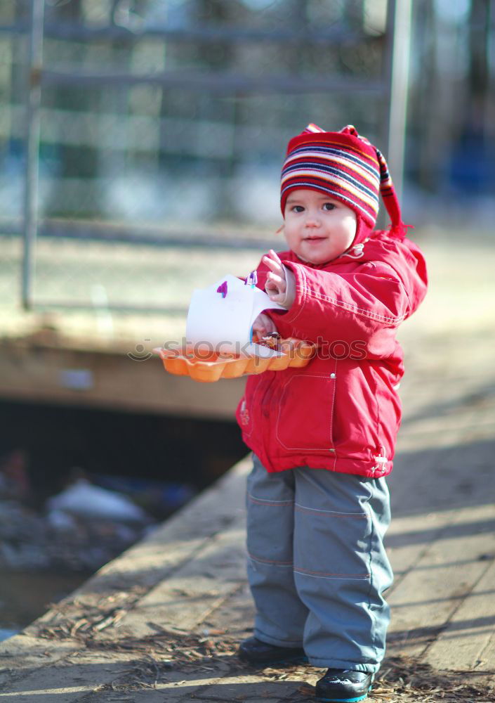 Similar – Image, Stock Photo Childhood | own pumpkin harvest