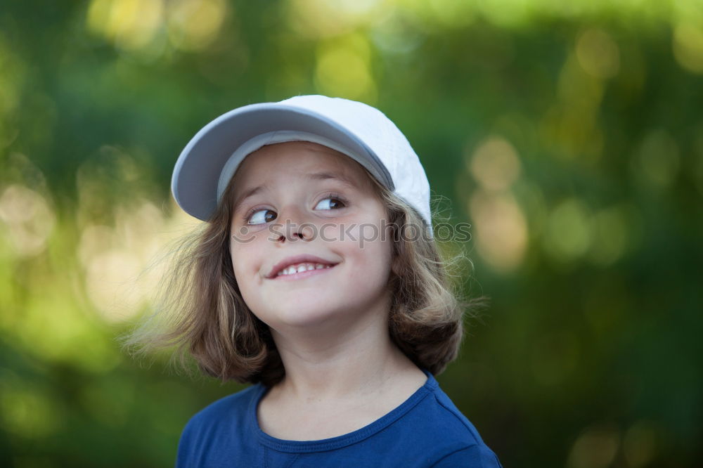 Image, Stock Photo Portrait of young beautiful teen boy in forest