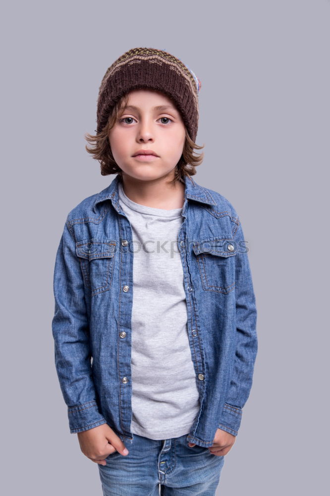 Similar – boy Kind blond Streifen