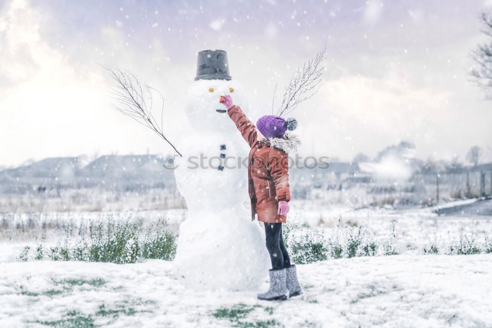 Similar – Image, Stock Photo Family spending time together outdoors in the winter. Parents with children gathered around the campfire preparing marshmallows and snacks to toasting over the campfire using wooden sticks