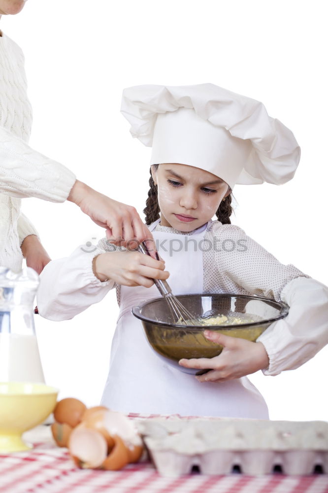 Similar – little african girl making cupcakes in kitchen