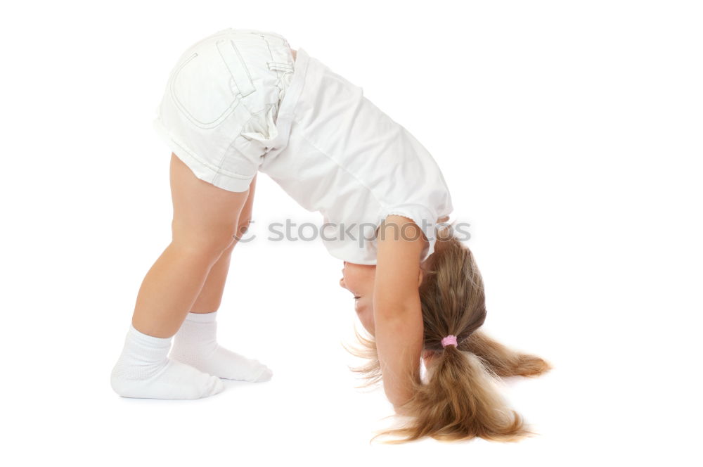 Similar – Image, Stock Photo Schoolgirl using mobile phone in classroom