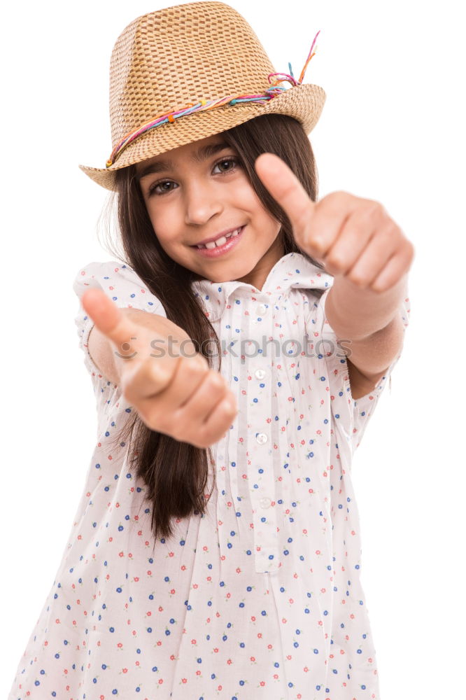 Similar – Image, Stock Photo baby with hat and sunglasses