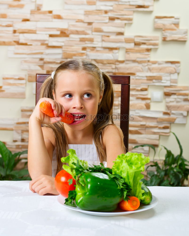 Similar – Image, Stock Photo child girl helps mom to cook