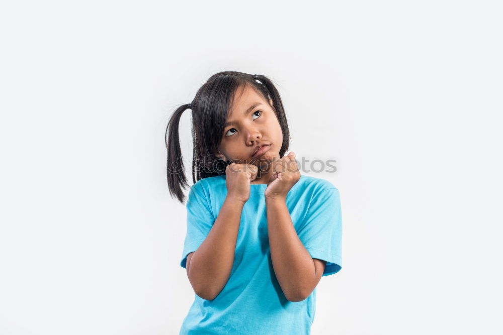 Similar – Image, Stock Photo girl with colorful nails wrapped in a white woolen scarf