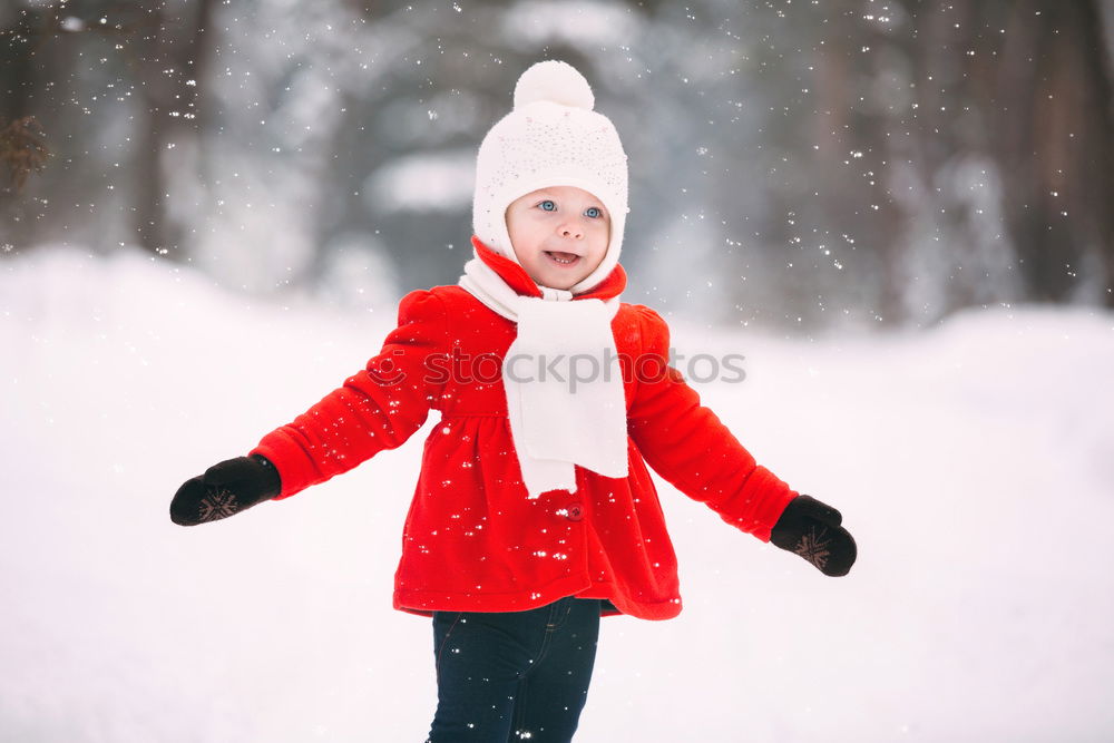 Similar – Image, Stock Photo Young woman enjoying snow in winter