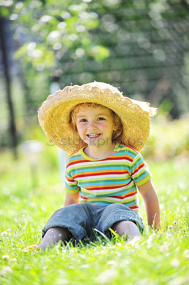 Similar – Image, Stock Photo Child is happy with apple