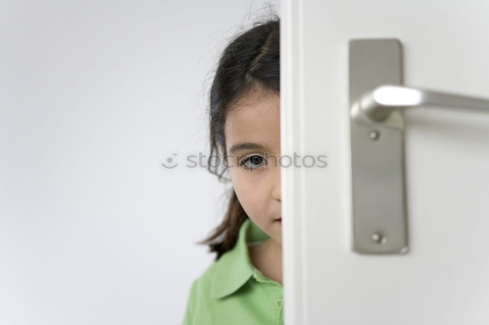 Similar – Image, Stock Photo baby playing and hiding with white curtains