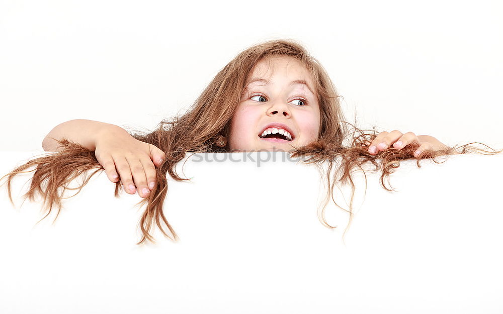 Similar – Image, Stock Photo Crazy self-portrait of a young woman