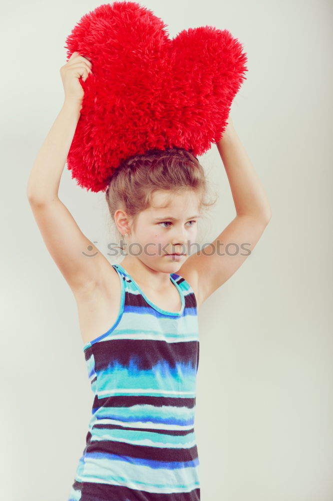 Similar – Image, Stock Photo smiling boy with a red heart