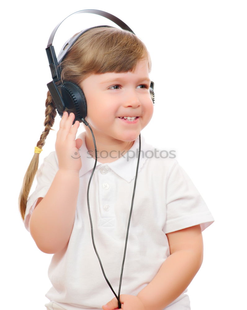 Similar – little boy with headphones