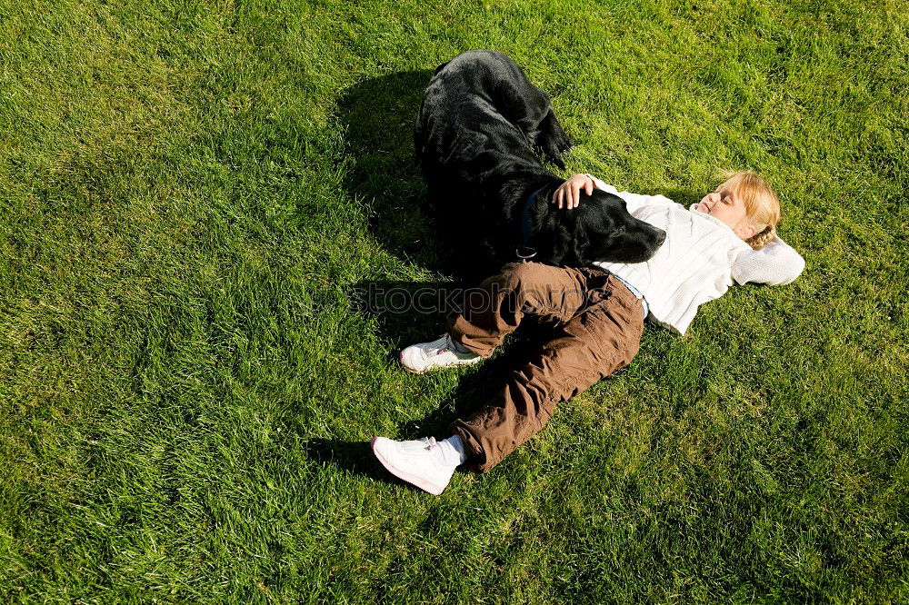 Image, Stock Photo chillout Man Fellow Grass