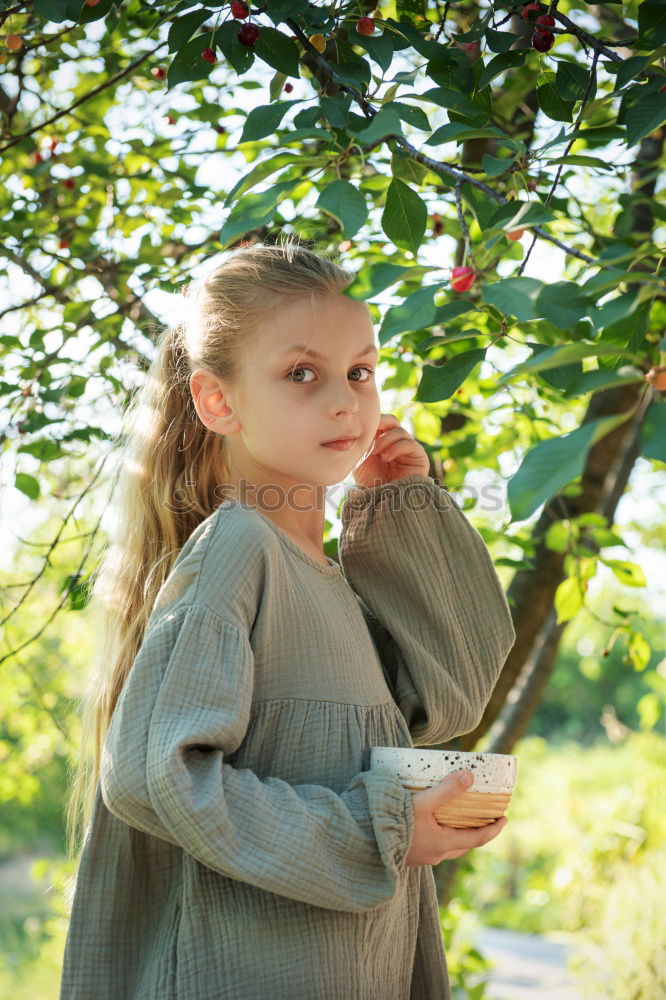 Similar – Image, Stock Photo Apple girl 2 Fruit