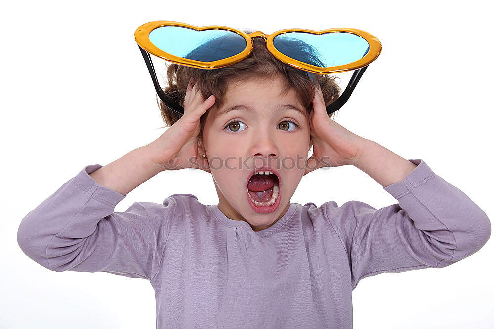 Similar – Amazed boy in light studio