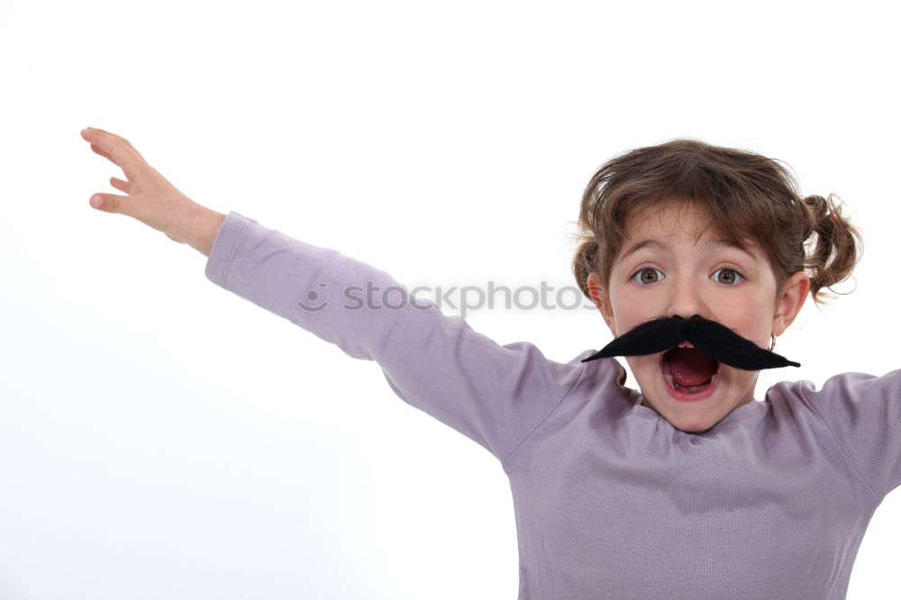 Similar – Amazed boy in light studio