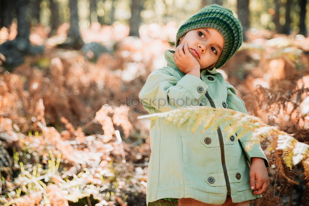 Similar – Image, Stock Photo Baby playing in woods