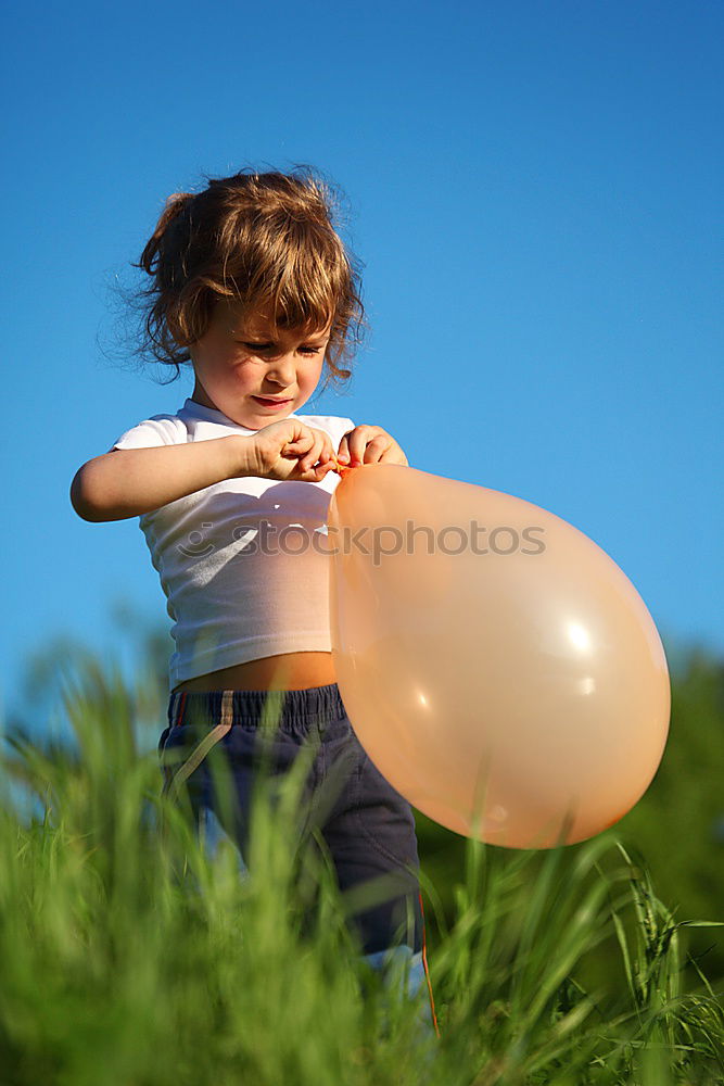 Similar – Image, Stock Photo Happy little boy playing on road