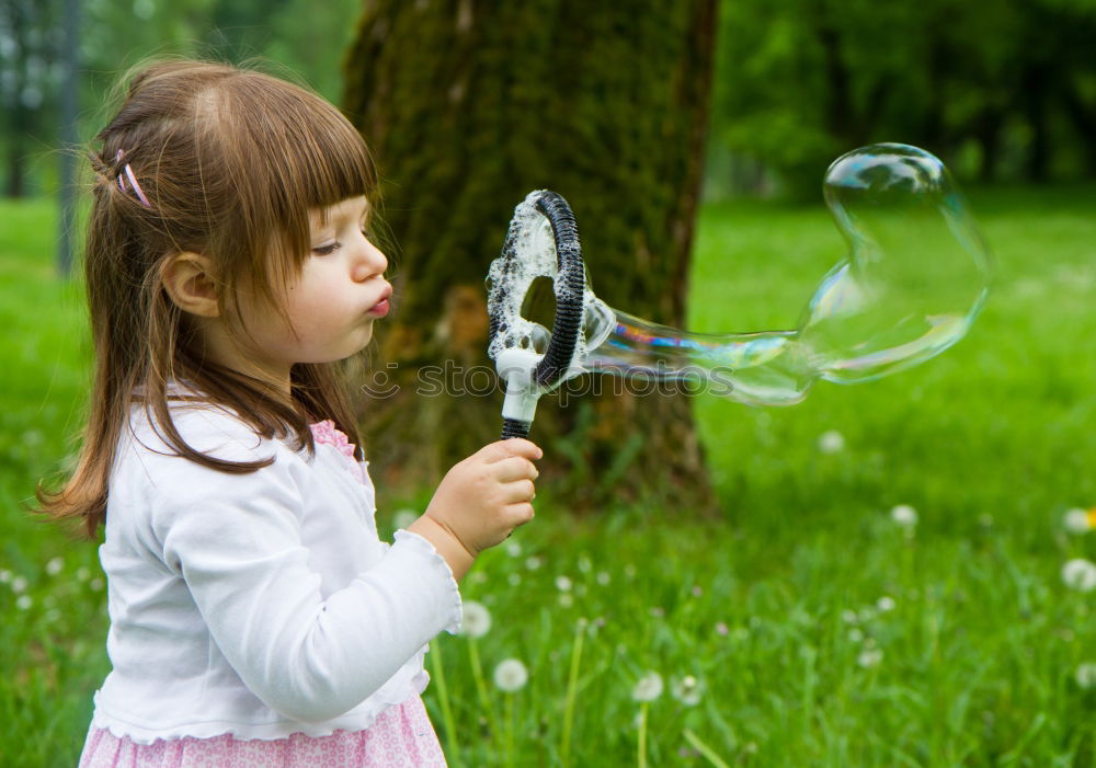 Similar – Image, Stock Photo nature child Soap bubble