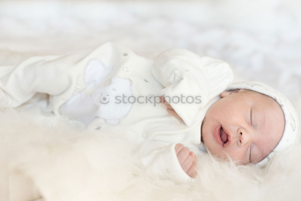 Portrait of a newborn baby sleeping