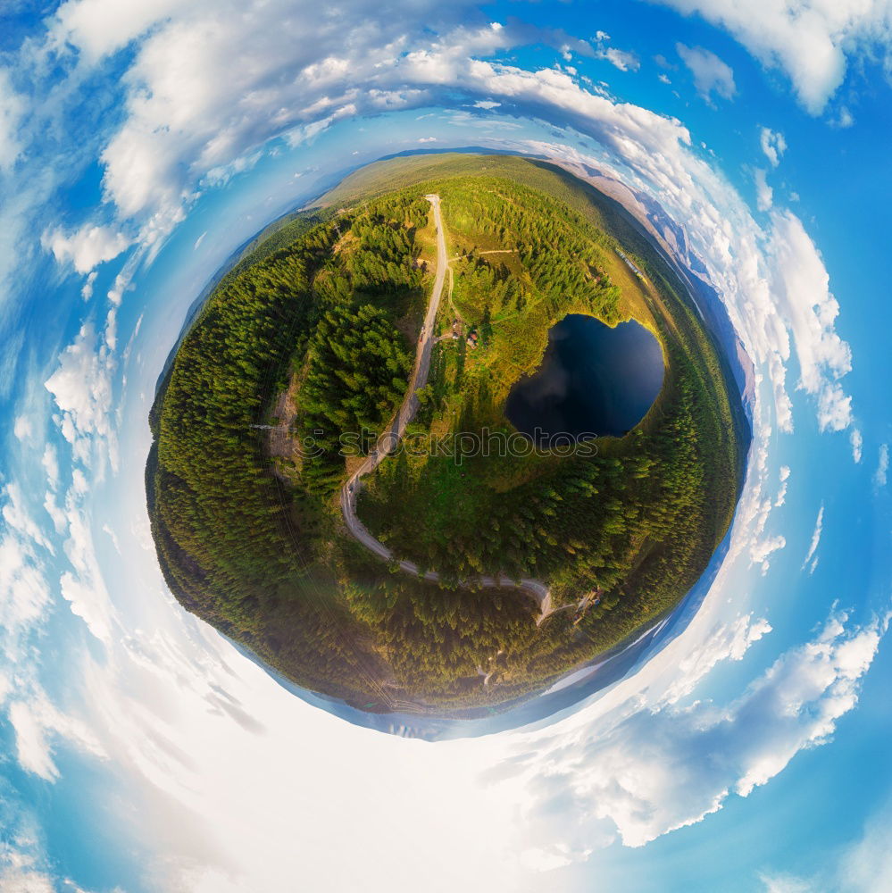 Similar – Image, Stock Photo Blue mountains at sunset with lake