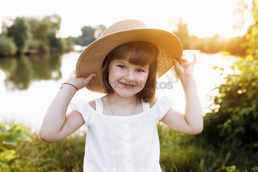 Similar – Image, Stock Photo Little girl smiling