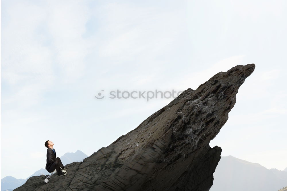 Similar – Image, Stock Photo Boy looking towards sunset from the old fortress