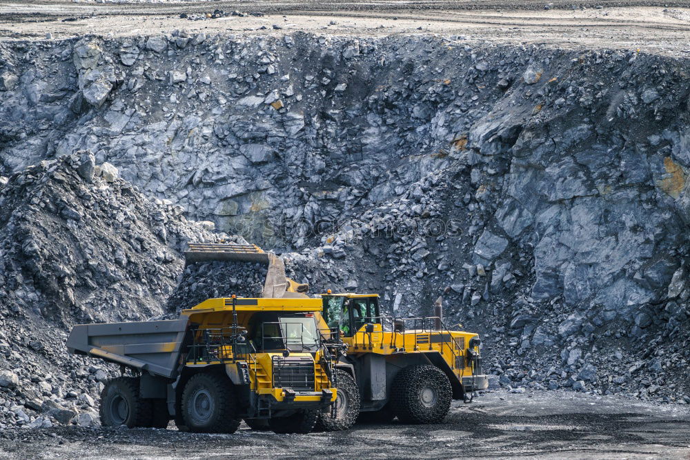 Similar – Image, Stock Photo Poisoning the climate, bucket-wheel excavators in the Garzweiler 2 open-cast lignite mine, coal-fired power plant in the background