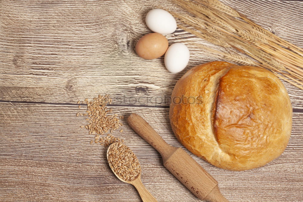 Similar – Image, Stock Photo Boiled eggs breakfast table