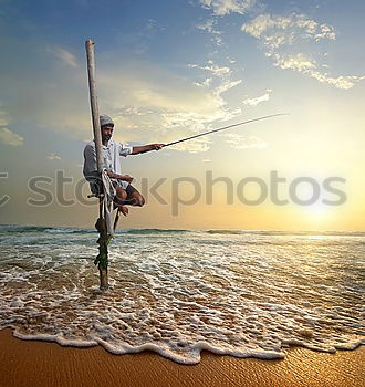 Similar – Surfers at sunset in Mauritius