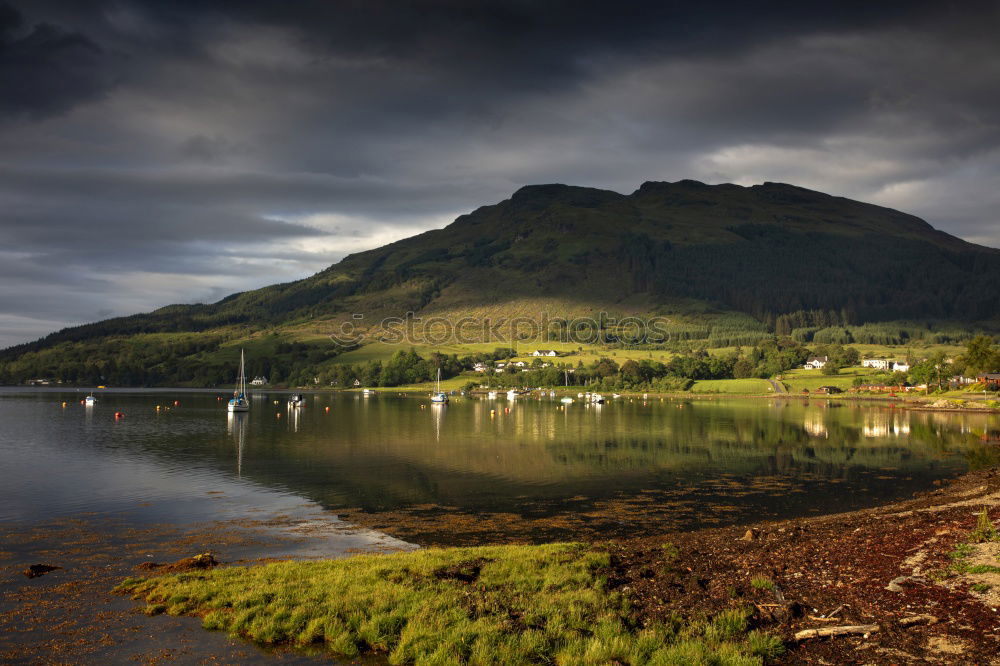 Similar – Image, Stock Photo View from Applecross Pass to Loch Kishorn in Scotland