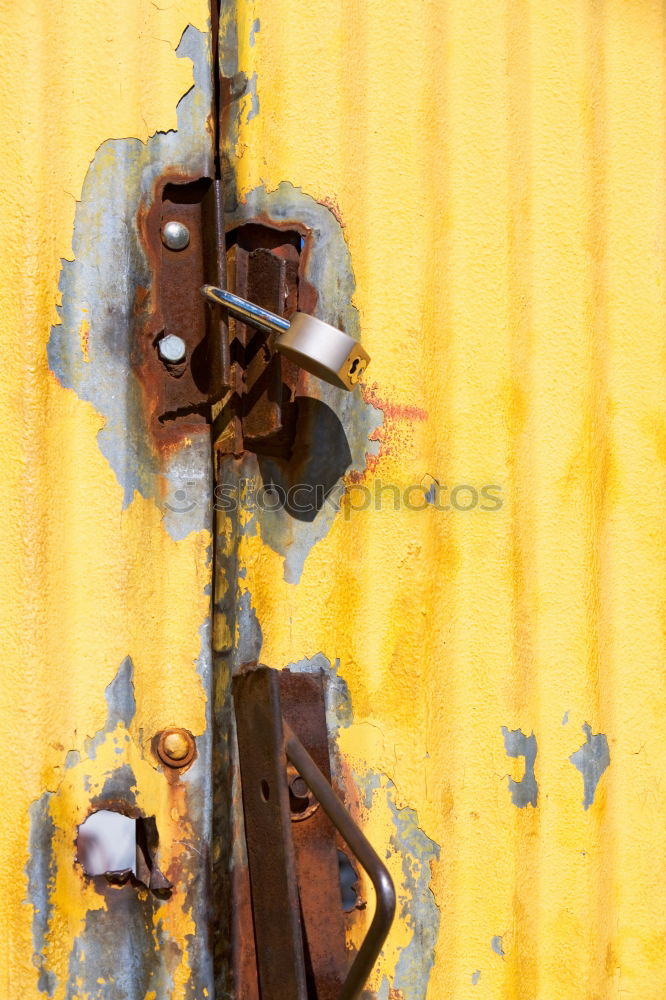 Similar – Foto Bild #FDDF00 gelb Tür Metall