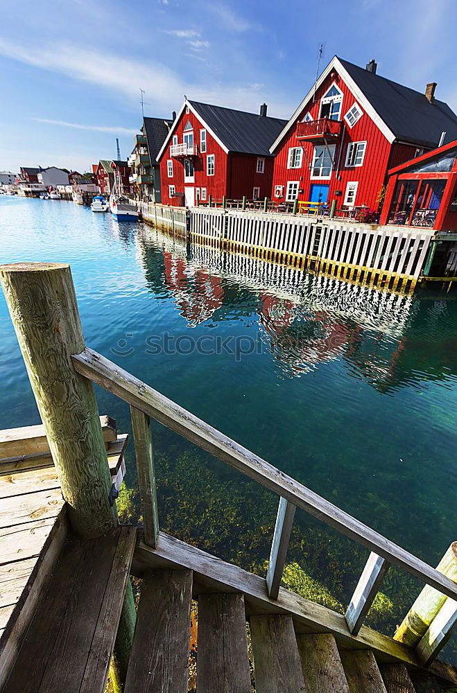 Image, Stock Photo Rorbuer in Å, Lofoten