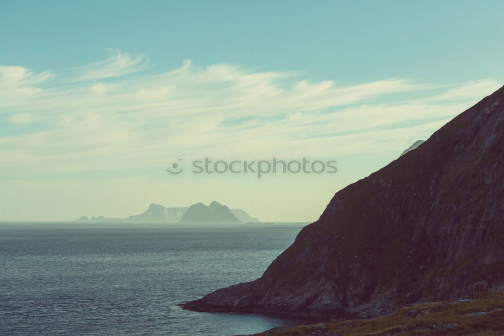 Similar – Fantastic bridge through fjord on Lofoten islands in Norway